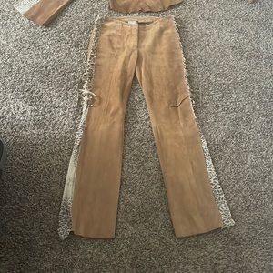 Very rare vintage Wilson leather maxima leather set